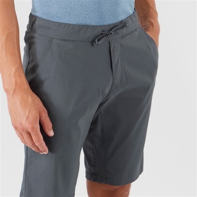 Men's Salomon EXPLORE M Shorts Dark Gery | US-EOUF578