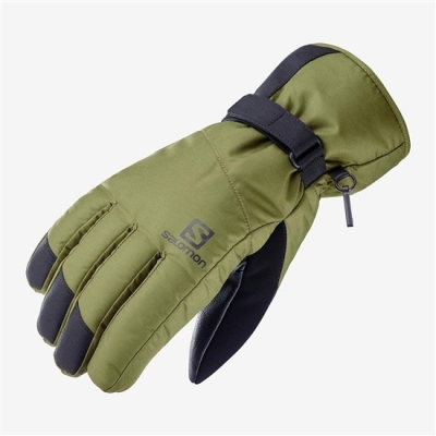 Men's Salomon FORCE DRY M Gloves Green | US-ZXNS257