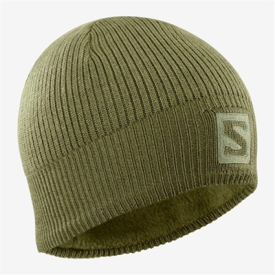 Men's Salomon LOGO Hats Green | US-CABY269