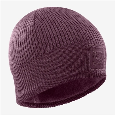 Men's Salomon LOGO Hats Purple | US-VXBF645