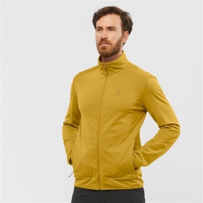 Men's Salomon Midlayers Yellow | US-DZWL312