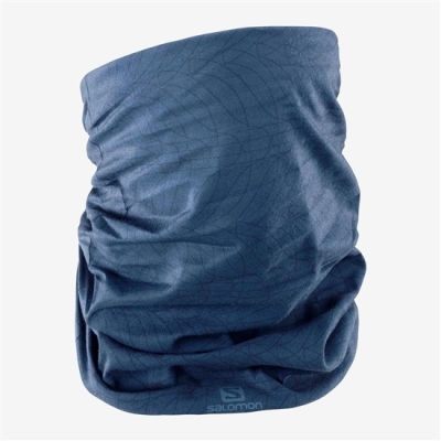 Men's Salomon NECK&HEAD LIGHT GAITER Headwear Navy | US-JEZN740