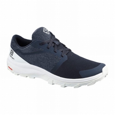 Men's Salomon OUTBOUND Hiking Shoes Navy / White | US-LKAG198