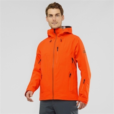 Men's Salomon OUTLAW 3L Ski Jackets Red | US-MYXB231