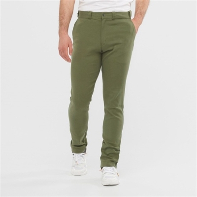 Men's Salomon OUTLIFE CHINO M Pants Olive | US-YLTD506