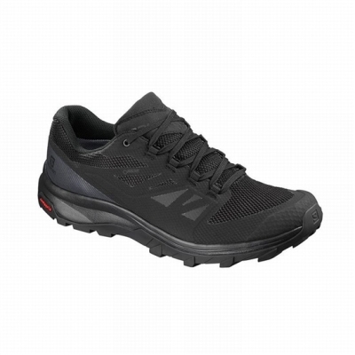 Men's Salomon OUTLINE GORE-TEX Hiking Shoes Black | US-KRPB985