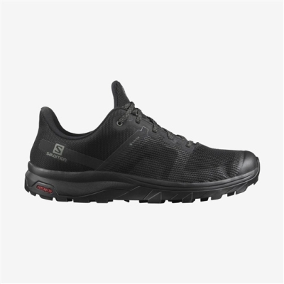 Men's Salomon OUTLINE PRISM GORE-TEX Hiking Shoes Black | US-HNLR837