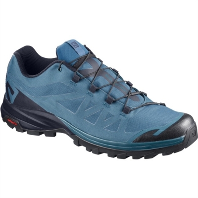 Men's Salomon OUTPATH Hiking Shoes Blue / Black | US-IKFP690