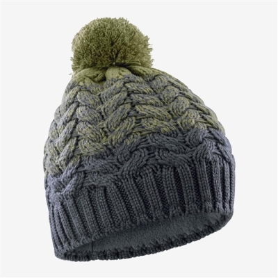 Men's Salomon POLY Beanie Green | US-IQNC591