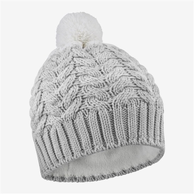 Men's Salomon POLY Beanie Grey | US-ZHNK920