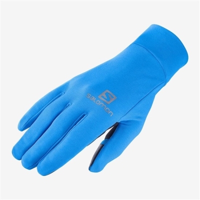 Men's Salomon PULSE U Gloves Blue | US-TNKC318