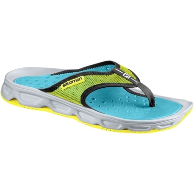 Men's Salomon RX BREAK Flip Flops Grey / Blue | US-TPIZ915