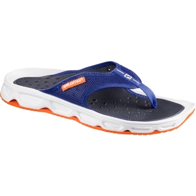 Men's Salomon RX BREAK Flip Flops Navy / White | US-VMNZ207