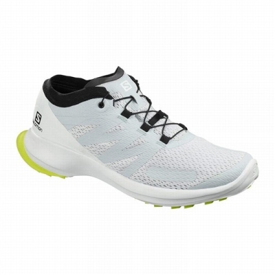 Men's Salomon SENSE FLOW Trail Running Shoes White / Grey | US-YSJQ392