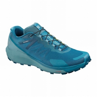 Men's Salomon SENSE RIDE 3 Running Shoes Blue | US-TXPA274