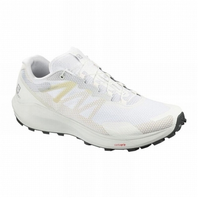 Men's Salomon SENSE RIDE 3 Trail Running Shoes White | US-MXBJ954