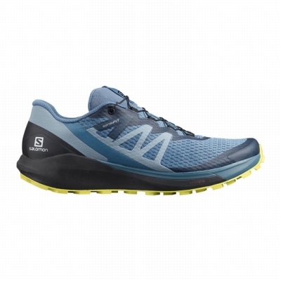 Men's Salomon SENSE RIDE 4 Trail Running Shoes Blue / Black | US-FIBZ537