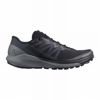 Men's Salomon SENSE RIDE 4 Trail Running Shoes Black | US-NFGP724