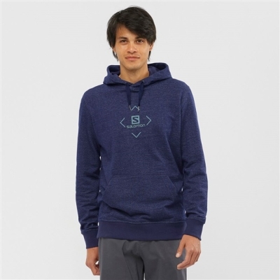 Men's Salomon SHIFT HOODIE M Midlayers Navy | US-EYPM943