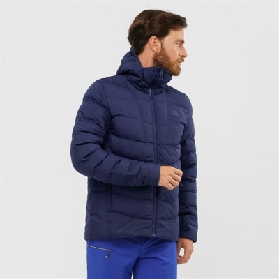 Men's Salomon SIGHT STORM HOODIE Jackets Navy | US-CJTL810