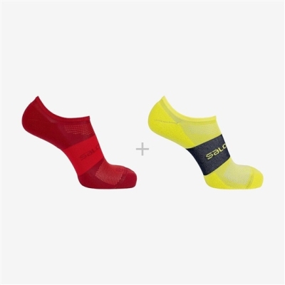 Men's Salomon SONIC 2-PACK Socks Red | US-KQYV537