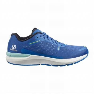 Men's Salomon SONIC 4 BALANCE Road Running Shoes Blue / White | US-NGFH369