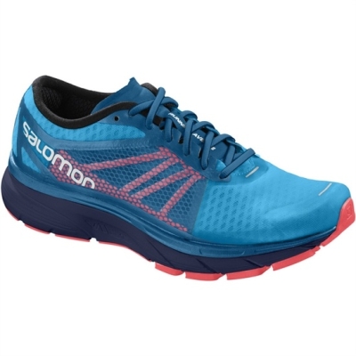 Men's Salomon SONIC RA Running Shoes Blue / Navy | US-PZWA985