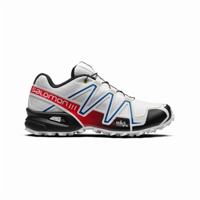 Men's Salomon SPEEDCROSS 3 RACING Trail Running Shoes White / Black | US-VYUG754