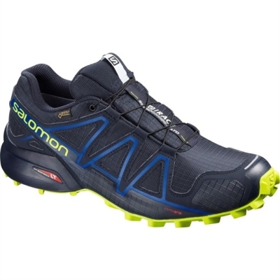 Men's Salomon SPEEDCROSS 4 GTX S/RACE LTD Trail Running Shoes Navy | US-SDEP102