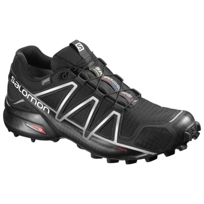 Men's Salomon SPEEDCROSS 4 GTX Trail Running Shoes Black | US-ZFHP215