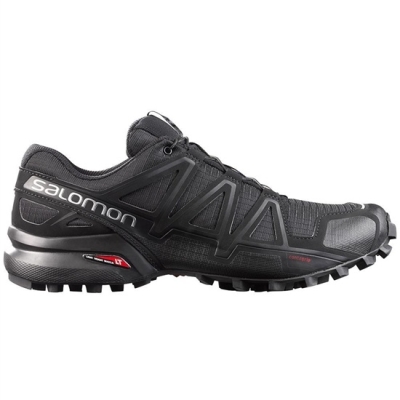 Men's Salomon SPEEDCROSS 4 Running Shoes Black | US-QBFJ642