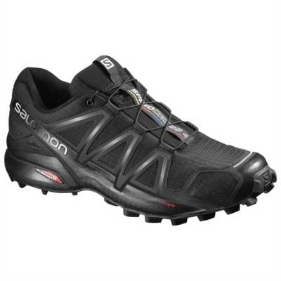 Men's Salomon SPEEDCROSS 4 Trail Running Shoes Black | US-DXQB862