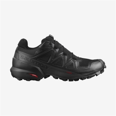 Men's Salomon SPEEDCROSS 5 GORE-TEX Trail Running Shoes Black | US-DOWR025