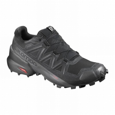 Men's Salomon SPEEDCROSS 5 GORE-TEX Trail Running Shoes Black | US-ZXDB538