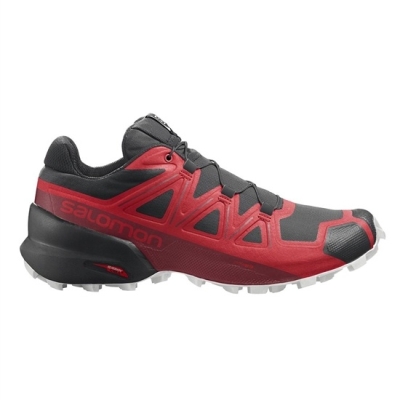 Men's Salomon SPEEDCROSS 5 Trail Running Shoes Red / Black | US-NMOF812