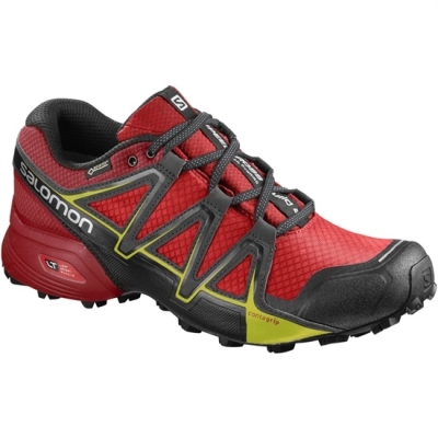 Men's Salomon SPEEDCROSS VARIO 2 GTX Trail Running Shoes Red / Black | US-IRFG704