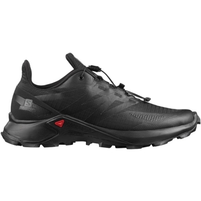 Men's Salomon SUPERCROSS BLAST Trail Running Shoes Black | US-LMQS647