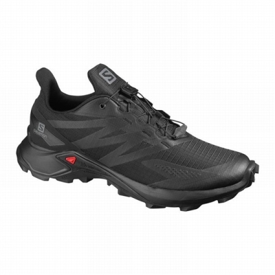 Men's Salomon SUPERCROSS BLAST Trail Running Shoes Black | US-VJZD742