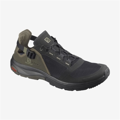 Men's Salomon TECH AMPHIB 4 Water Shoes Black / Gray | US-KWHT208