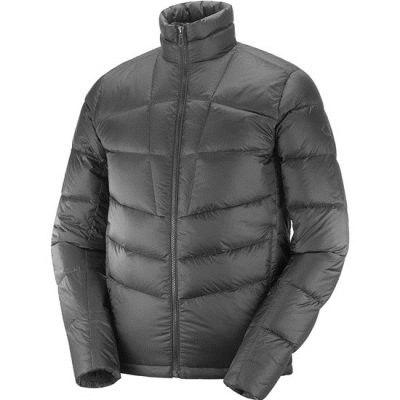 Men's Salomon TRANSITION DOWN JKT M Jackets Black | US-ZNVF789