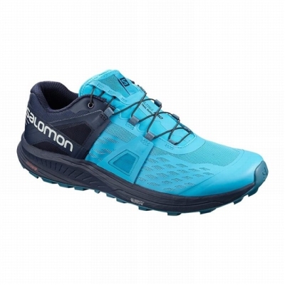 Men's Salomon ULTRA /PRO Trail Running Shoes Blue | US-NLSG204