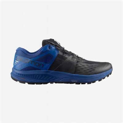 Men's Salomon ULTRA /PRO Trail Running Shoes Black / Blue | US-RFTD135