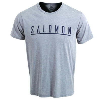 Men's Salomon UNDERSCORE SS M T Shirts Grey | US-YTOL514