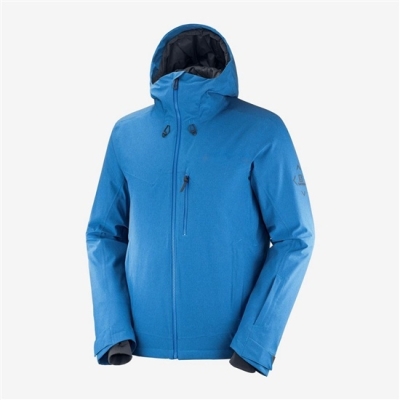 Men's Salomon UNTRACKED Ski Jackets Turquoise | US-VWCU401