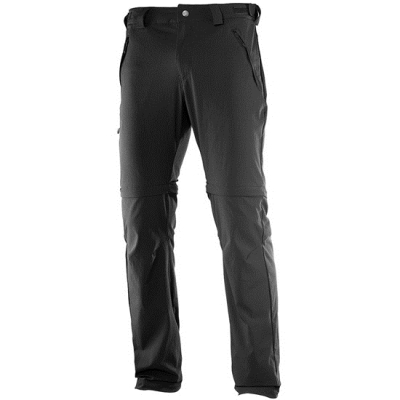 Men's Salomon WAYFARER STRAIGHT ZIP M Pants Black | US-ADBI702