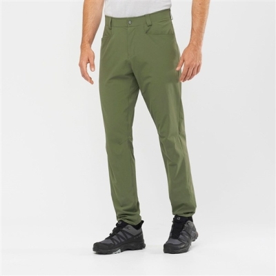 Men's Salomon WAYFARER TAPERED Pants Olive | US-CXRA975