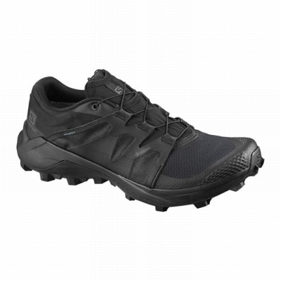 Men's Salomon WILDCROSS GTX Trail Running Shoes Black | US-HYOX974