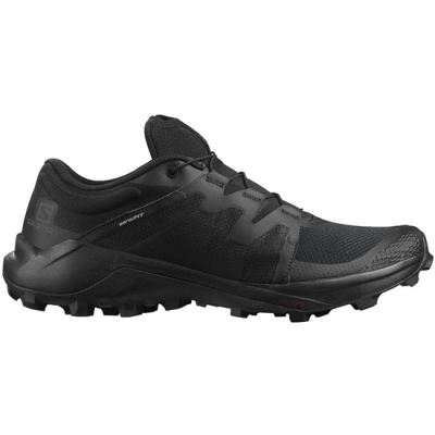 Men's Salomon WILDCROSS Trail Running Shoes Black | US-JDQC385