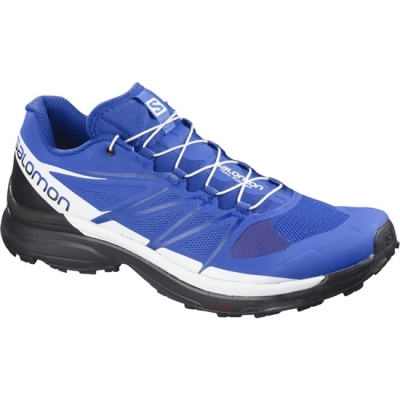 Men's Salomon WINGS PRO 3 Trail Running Shoes Blue / White / Black | US-VTAE596