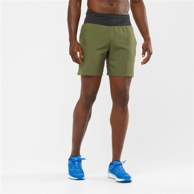 Men's Salomon XA 7 M Shorts Olive | US-YBJX714